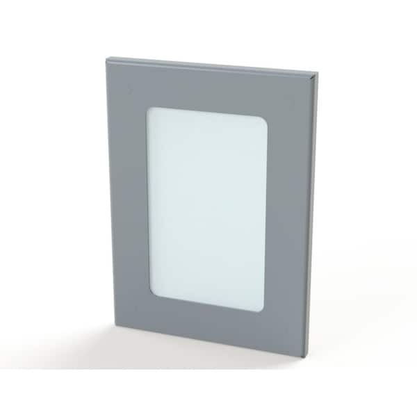 Window, 7-1/2 in. H x 5-1/2 in. W x 0.38 in. L, Polycarbonate, Carbon Steel